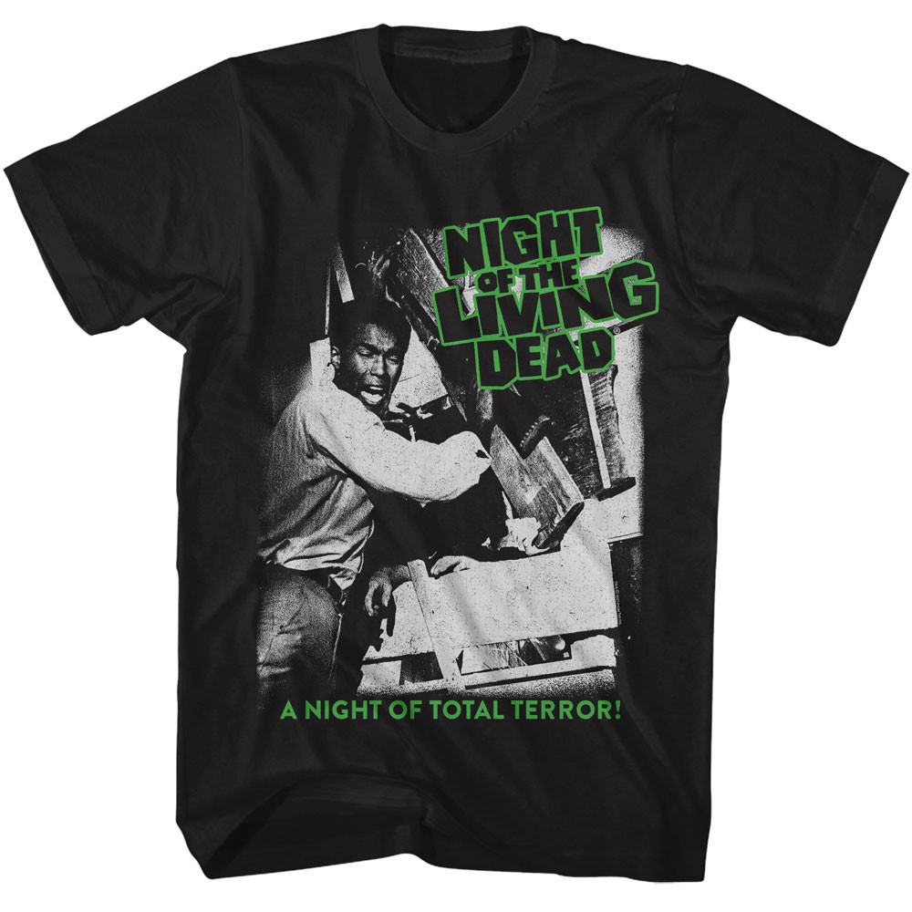 Night Of The Living Dead Movie Zombies Busting Through Windows Men’s T Shirt