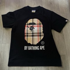 A Bathing Ape BAPE Black Ape Head Logo Graphic Print Crew Neck Tee Men’s M