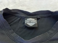 Bagram Cycles Harley Davidson Patch Black T-Shirt Adult Size M Afghanistan 105