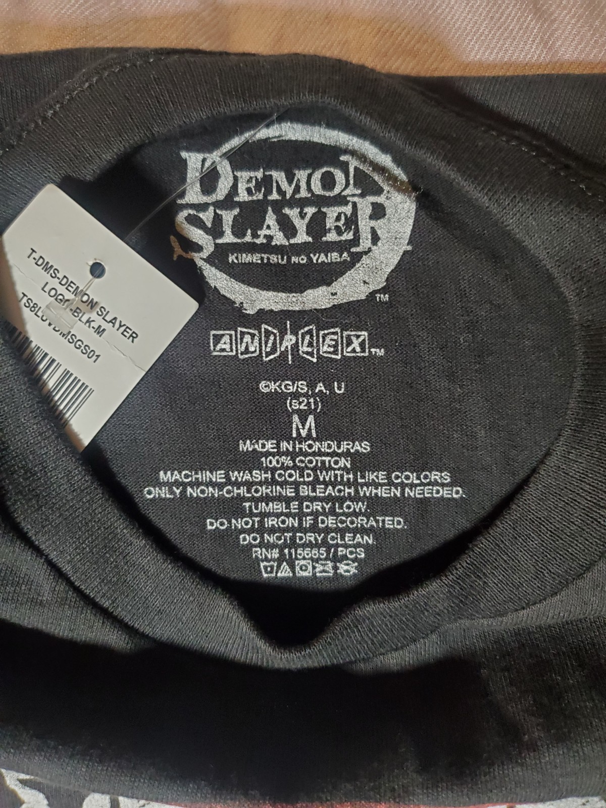 Demon Slayer Kimetsu no Yaiba Mens Medium Black Anime Cotton Short Sleeve TShirt gallery