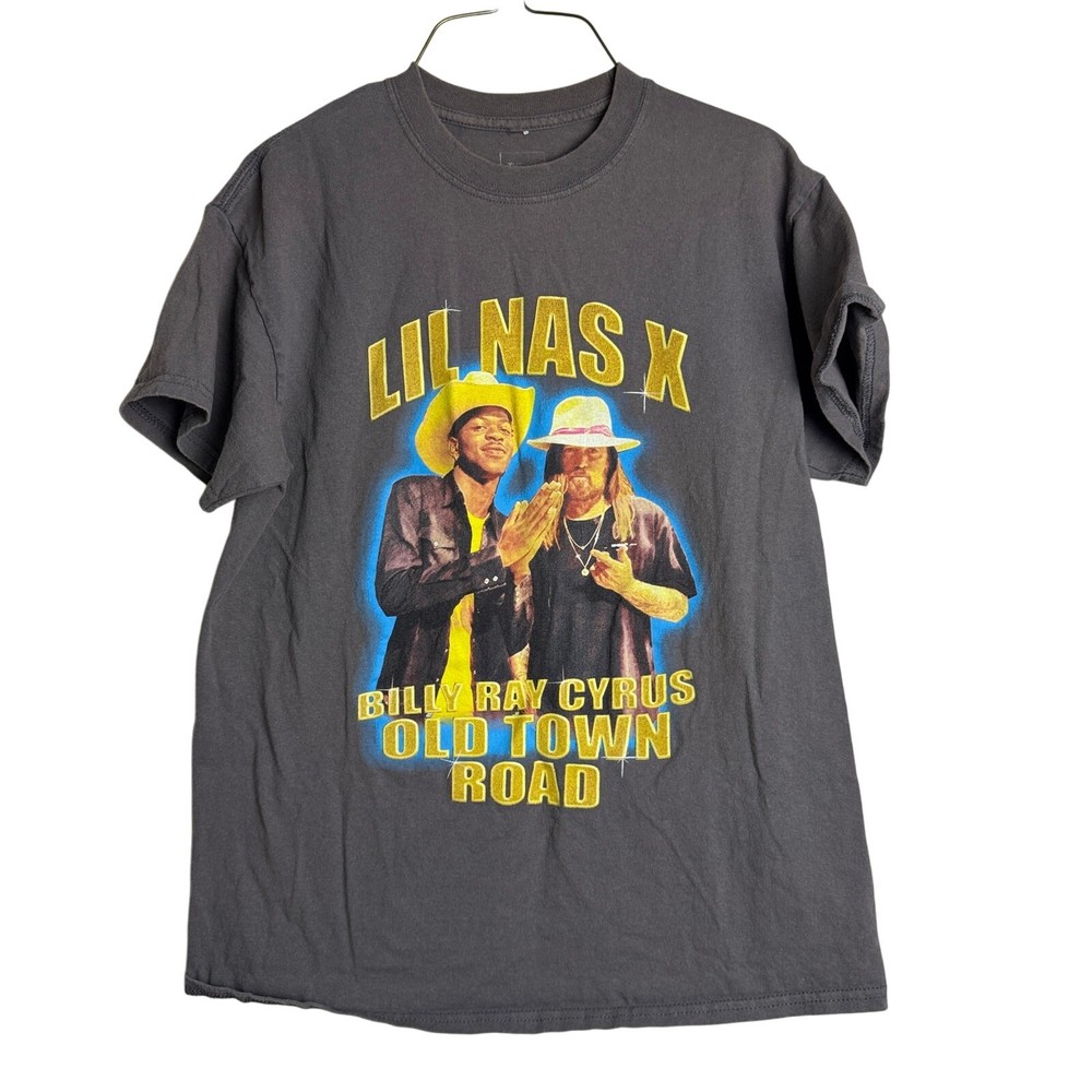 The Thread Shop Lil Nas x Billy Ray Cyrus Old Town Road Graphic T-shirt MEDIUM