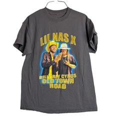 The Thread Shop Lil Nas x Billy Ray Cyrus Old Town Road Graphic T-shirt MEDIUM