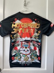 Cool Tshirt Japanese Style Light weight comfortable Unisex Machine Wash Cat Flag