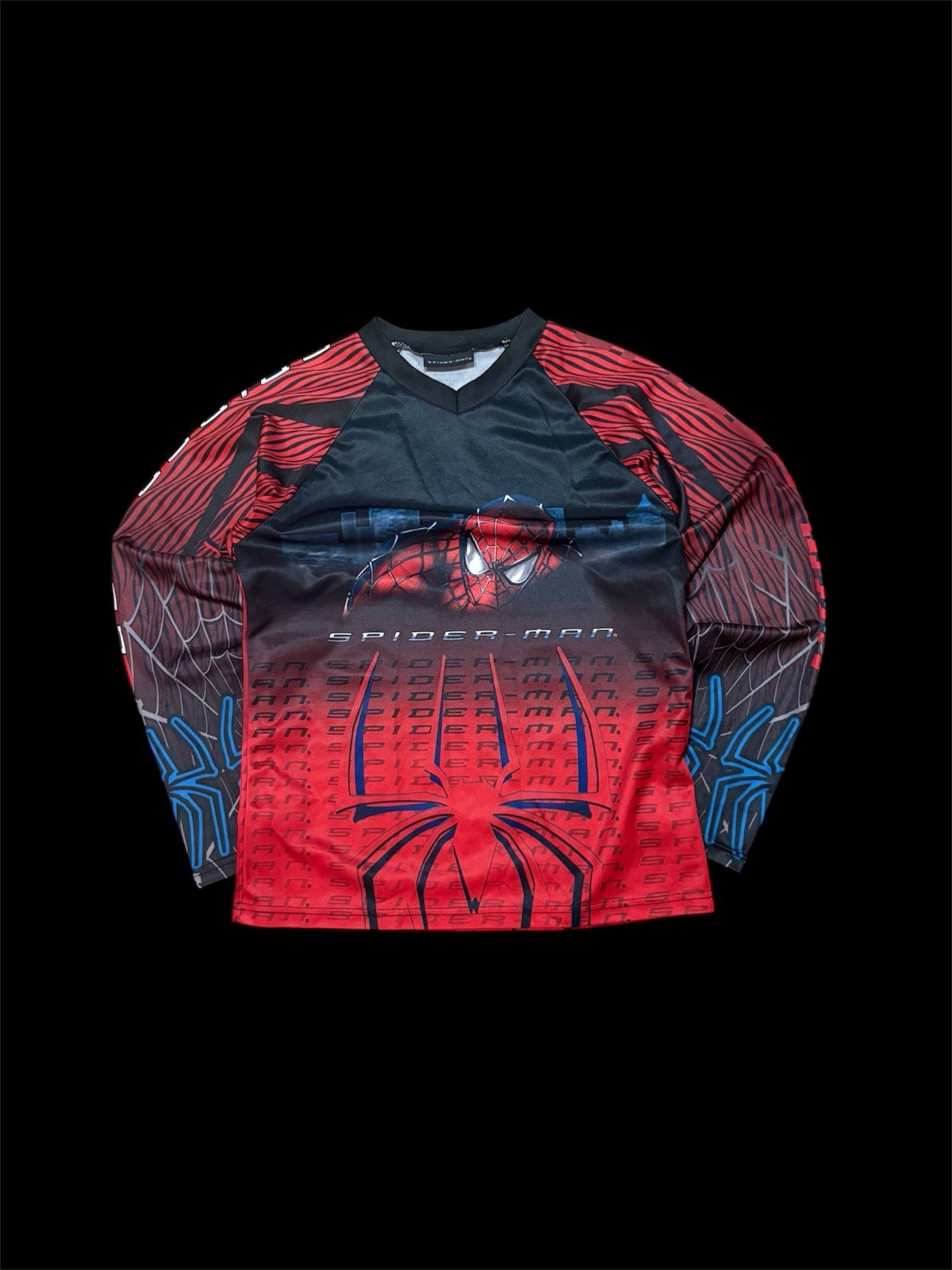 Vintage Spider-Man 2002 Movie Promo Y2K Long Sleeve Jersey Marvel gallery