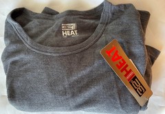 Men’s Base Layer Large Shirt Gray Long Sleeve 32 Degrees Heat Crew Neck NWT