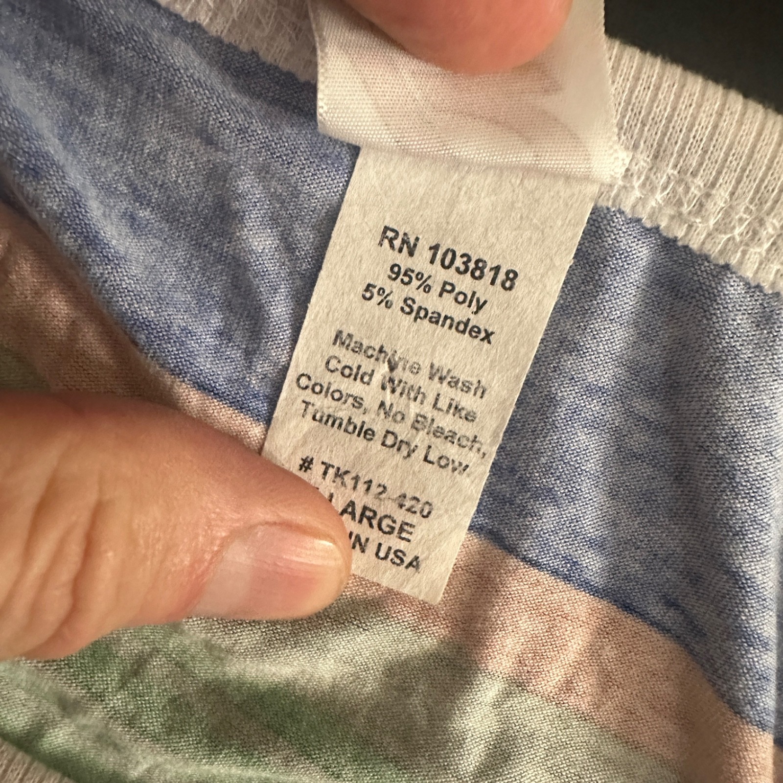 Pistol Pete Striped Tank Top XL Gently worn 95% polyester/5% spandex 20" armpits gallery