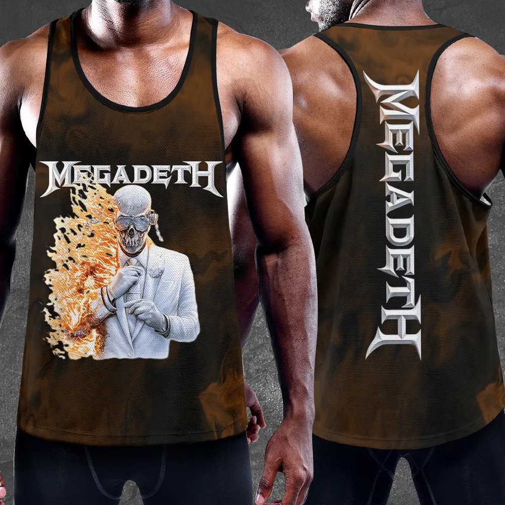 Megadeth Classic Retro tank Top 3D AOP Unisex Gift fans Full size D2360
