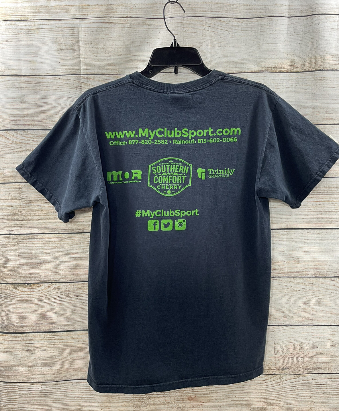 CLUB SPORT Black Cotton MEDIUM T Shirt Work Play Party GUC Sarasota Tampa Miami gallery