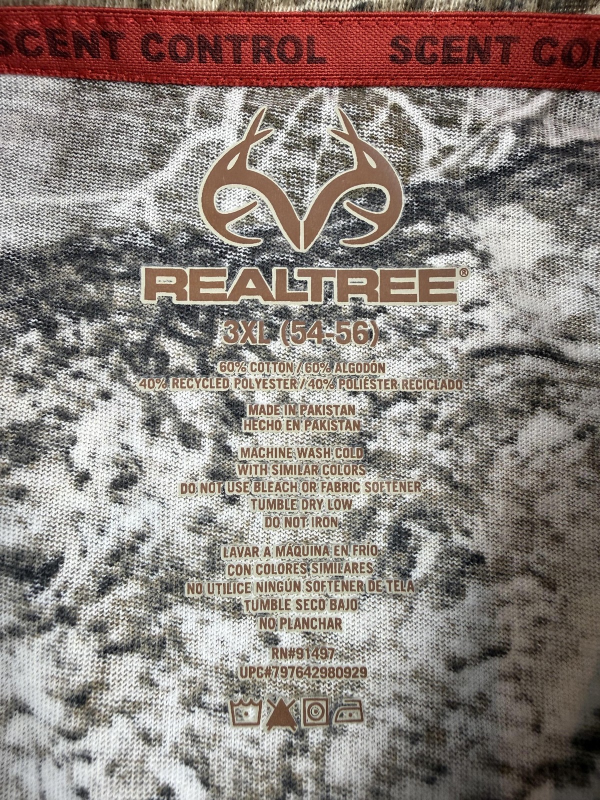 Realtree Shirt Mens 3XL Brown Camo Scent Control Long Sleeve Hunting Tee Top gallery