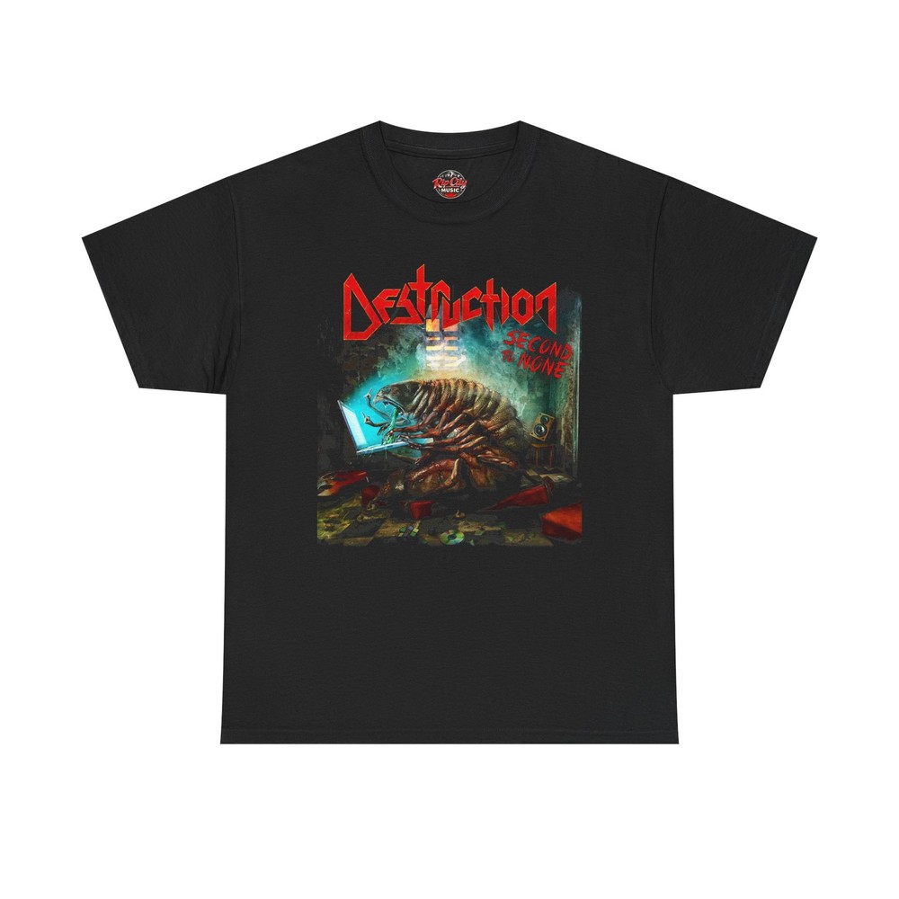 Destruction Second to None Maggot Roach on Laptop Rock Band Unisex T-Shirt