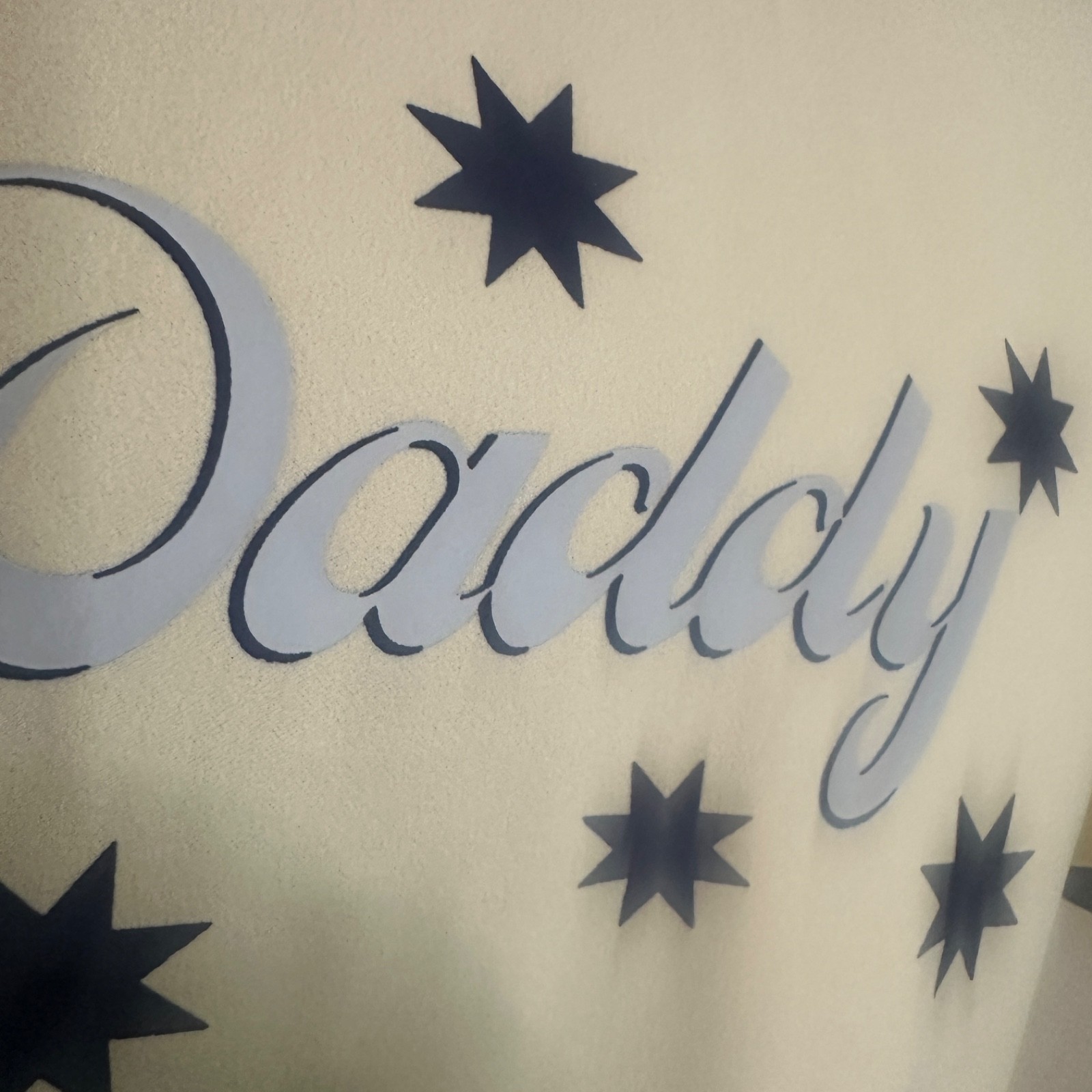 Daddy T Shirt Small Gently worn Poly blend crepe texture fabric No fabric tag gallery