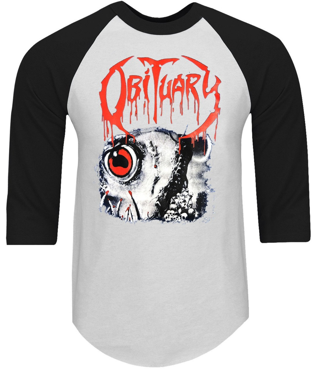 Obituary Chopped in Half Death Metal Band Raglan 3/4 Sleeve (Multiple Variation) gallery