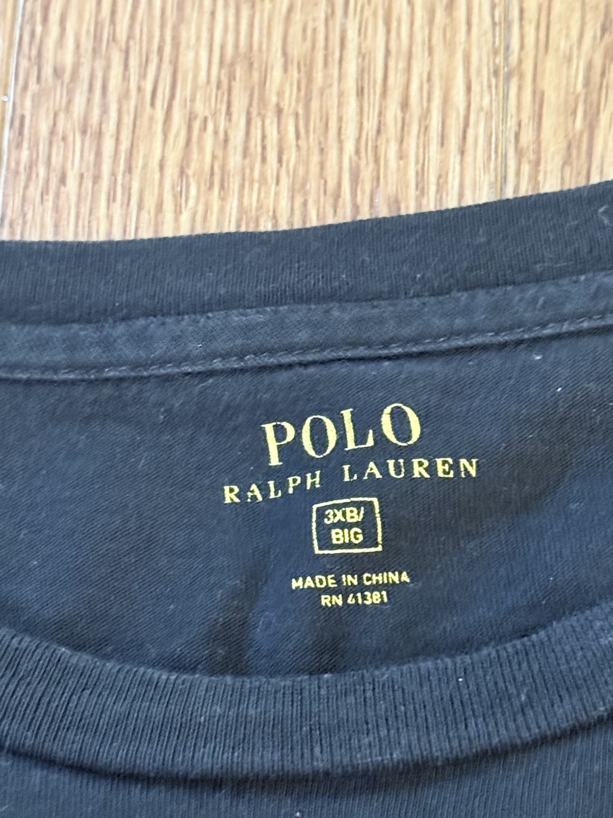 Polo Ralph Lauren Shirt Mens 3XB Black Long Sleeve Crewneck Tagless Red Pony Tee gallery