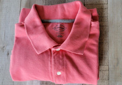 St Johns Bay XXL 2XL Mens Polo Shirt Short Sleeve Easy Care Pockets Pink Salmon