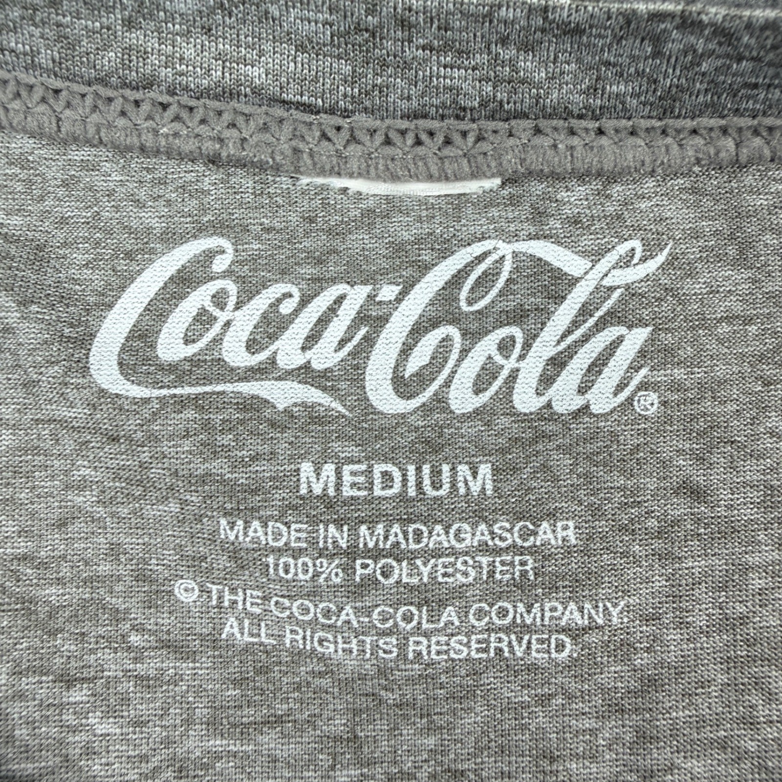 Coca Cola Mens T-Shirt Grey Graphic Tee Drink Coca-Cola In Bottles Medium gallery