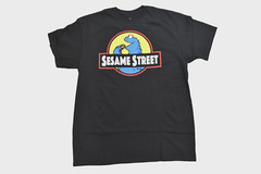 Sesame Street Mens Cookie Monster Cookie Dinosaur Park Funny Shirt NWT Large
