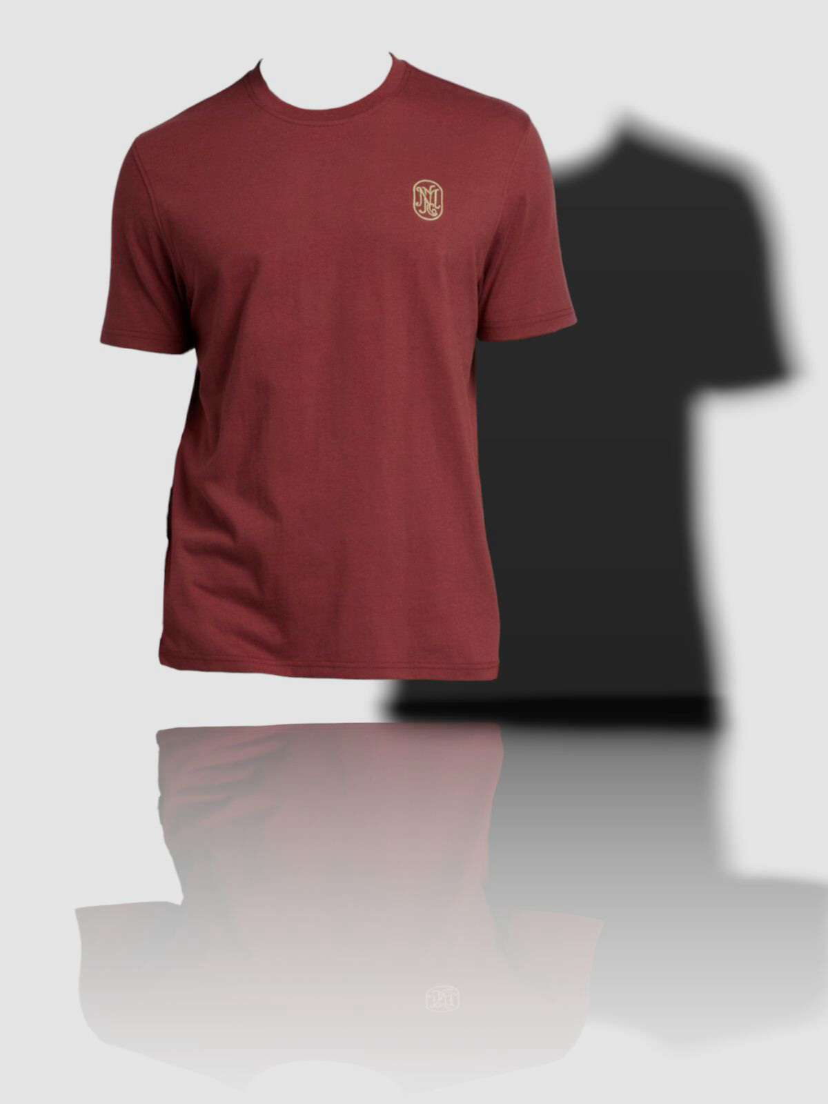 $105 Neiman Marcus Men’s Red Crewneck Logo Short-Sleeve Jersey T-Shirt Size S