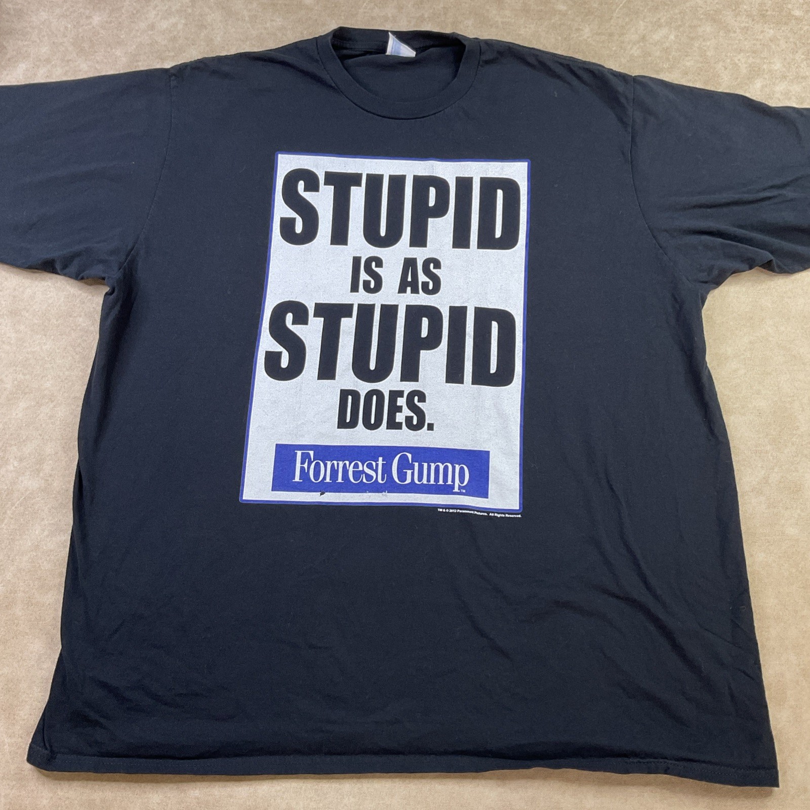 Forrest Gump T-Shirt Men Sz 2XL 2012 Y2K Graphic Tee Stupid Is As Stupid Does gallery