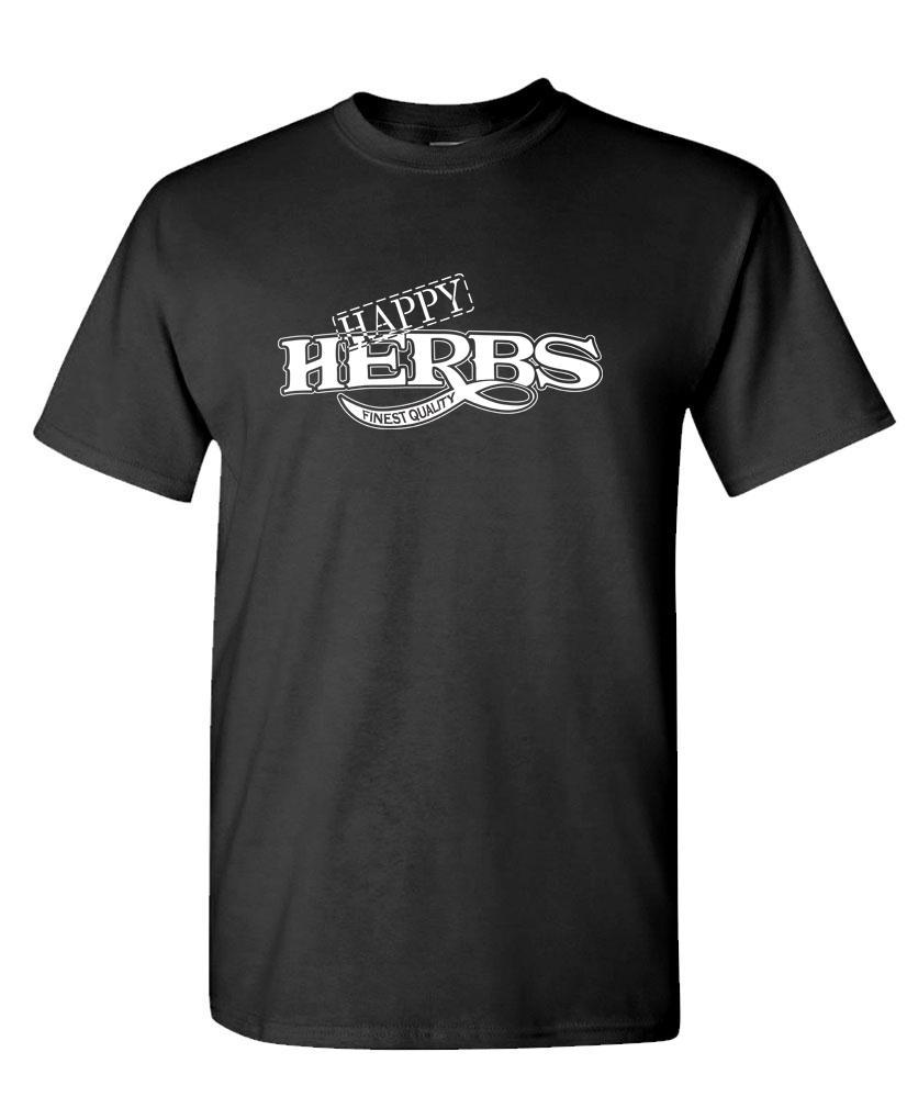 HAPPY HERBS Finest Quality - funny retro - Unisex Cotton T-Shirt Tee Shirt gallery