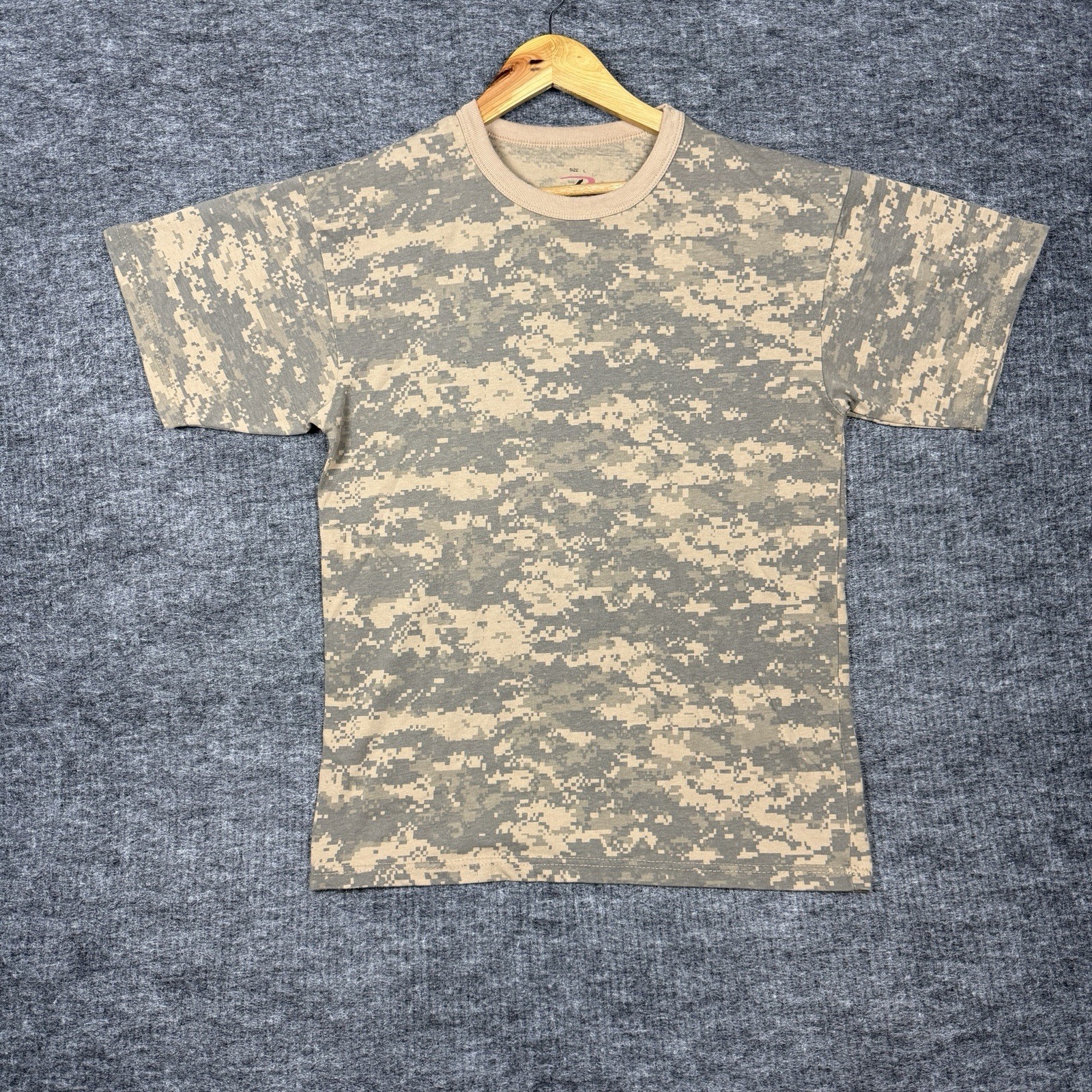 Rothco Digital Camo T Shirt Mens Large Desert ACU Military Tactical Army Surplus gallery