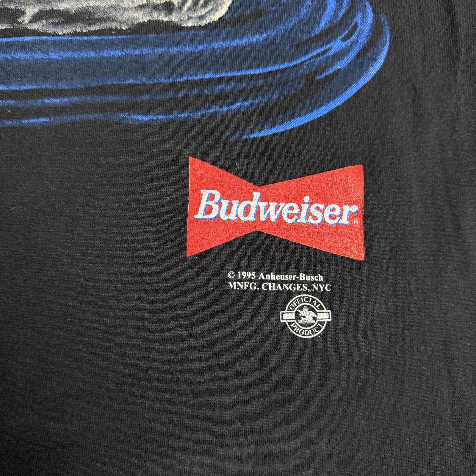 Vintage 1995 Budweiser Shirt Mens XL Black Frogs Your Pad Or Mine Tee 90s gallery