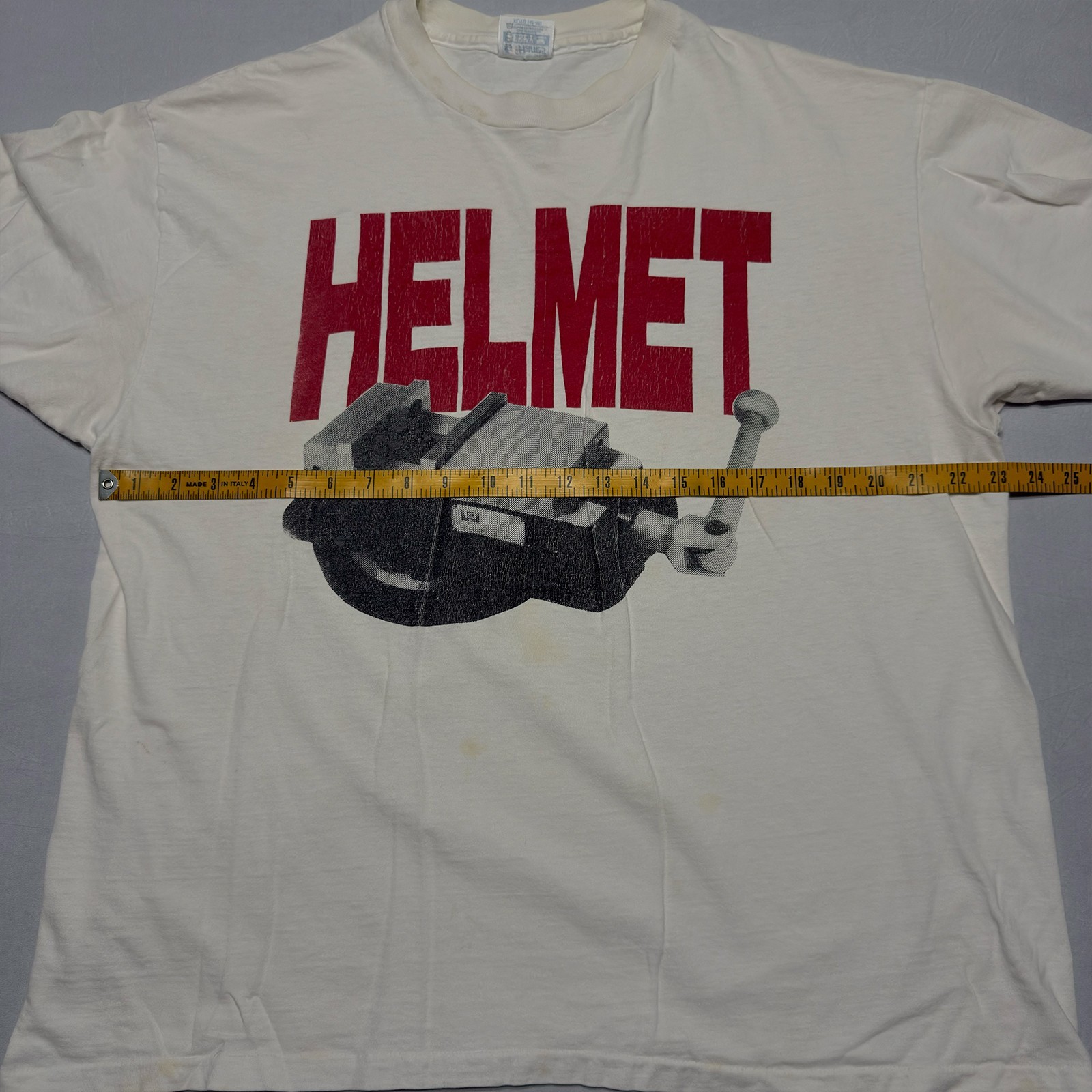 Vintage OG 1991 Helmet Strap It On Shirt Size XL Hanes BEEFY-T! Nirvana RARE gallery