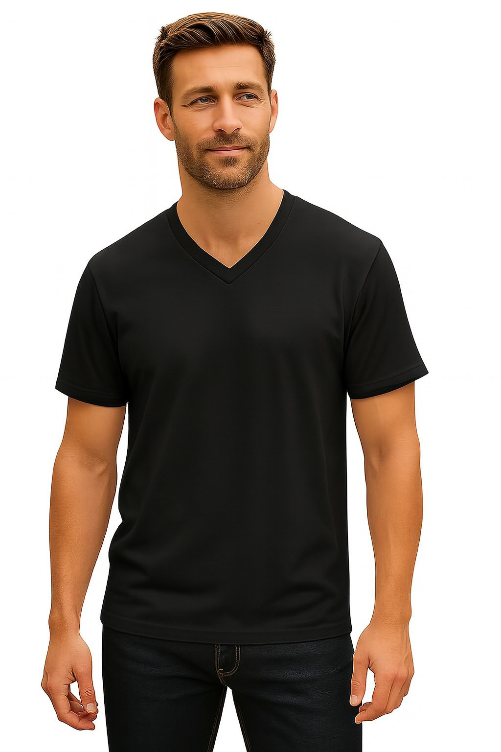 A1 Men’s Black V-Neck T-Shirts| Black |multipack  | Soft Cotton | Size X- Large