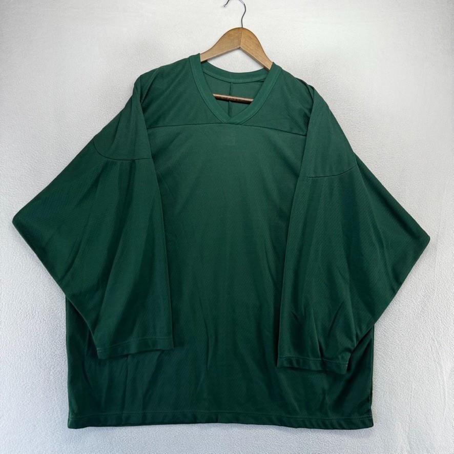 Vintage CCM Hockey Jersey Mens 2XL Green Blank Front Training 45 Long Sleeve 90s gallery