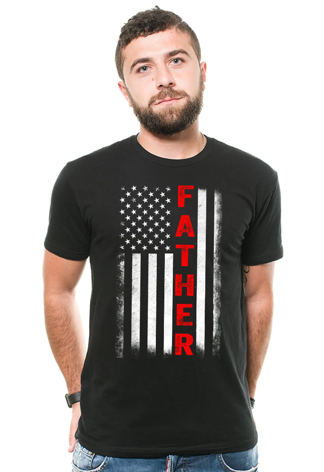 Mens Father Patriotic Shirt USA Flag Patriotic Tee Father's Day Patriotic Shirt gallery