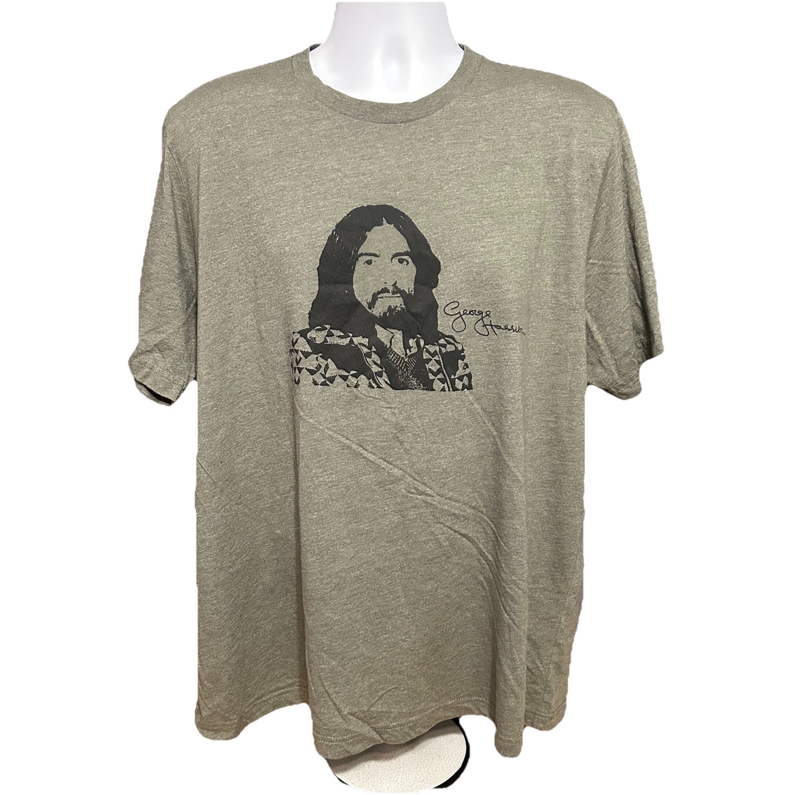George Harrison Shirt Men 2XL Heather Green Short Sleeve Front Face Graphic