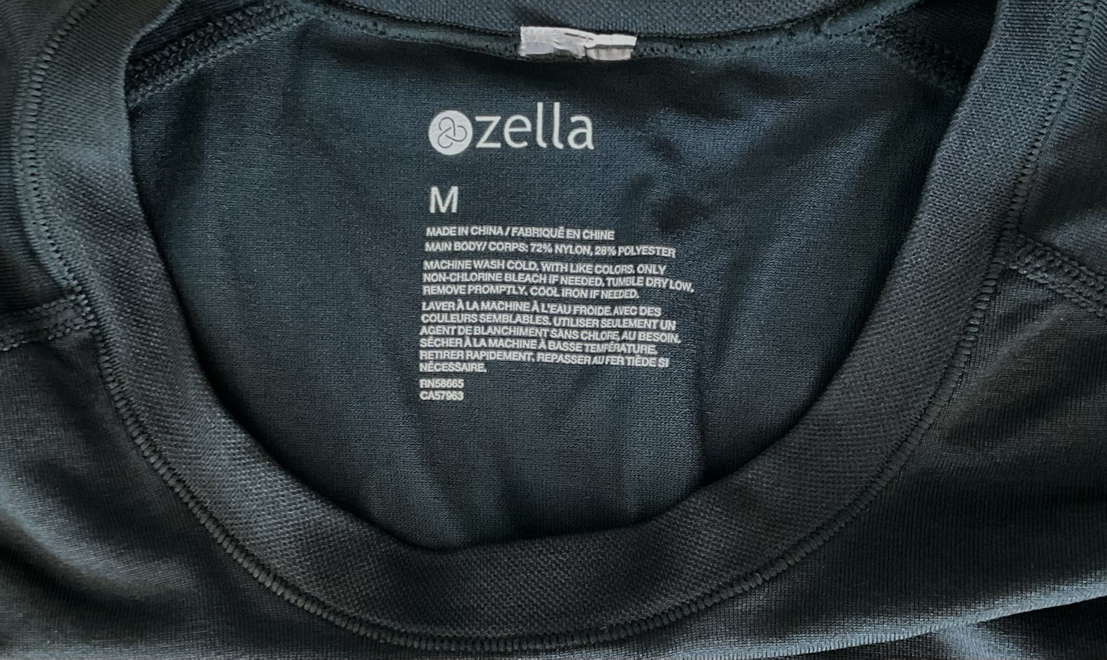 Zella T Shirt Mens M Black Caviar Stretch Raglan Short Sleeves gallery