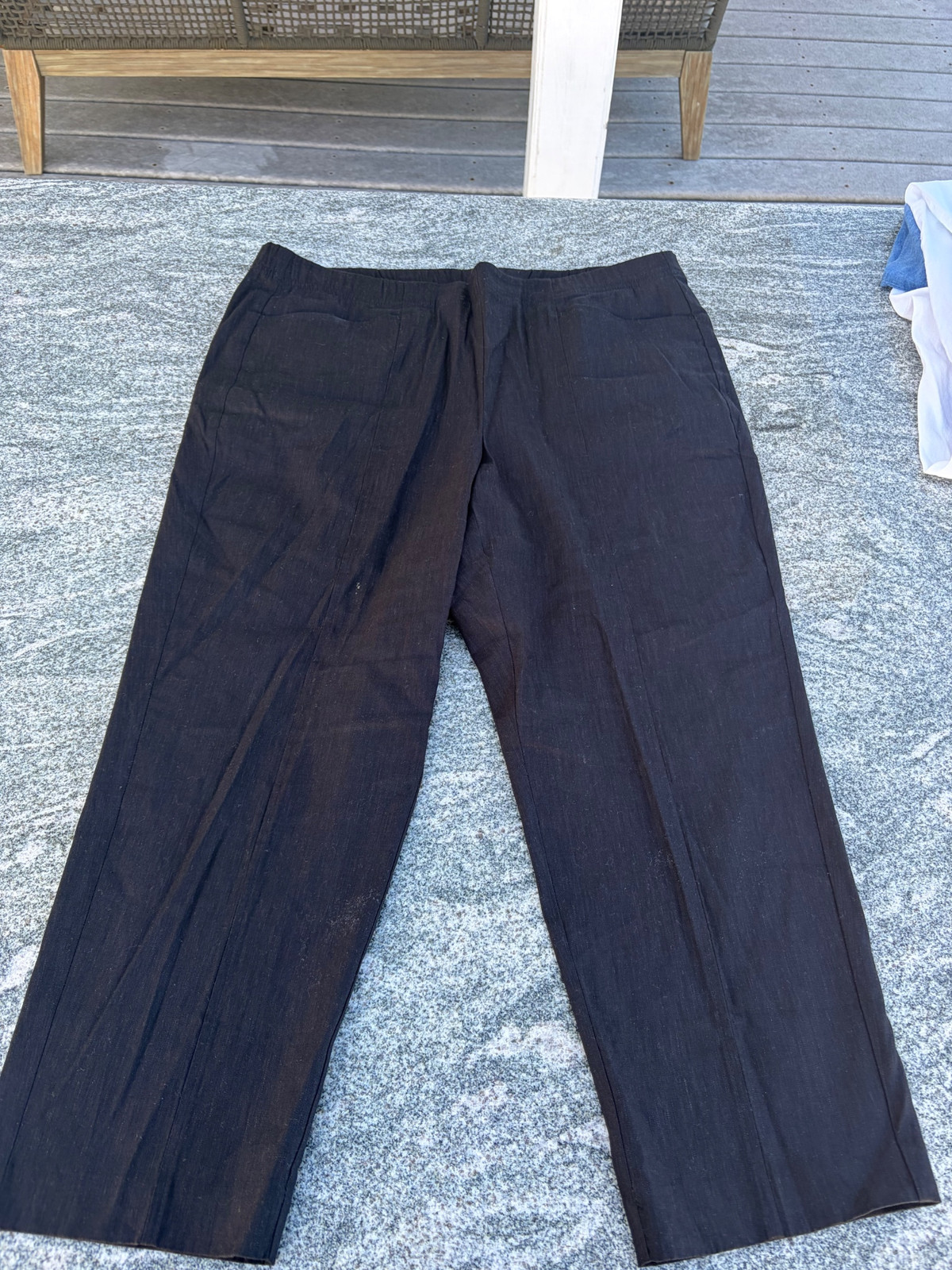 Vintage 1990s Black Cotton Trousers Yuppie Style Unisex gallery