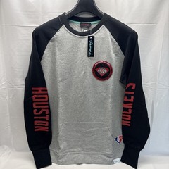 Houston Rockets Size LARGE Diamond Supply Co Gray Black Raglan Shirt LS w Pocket