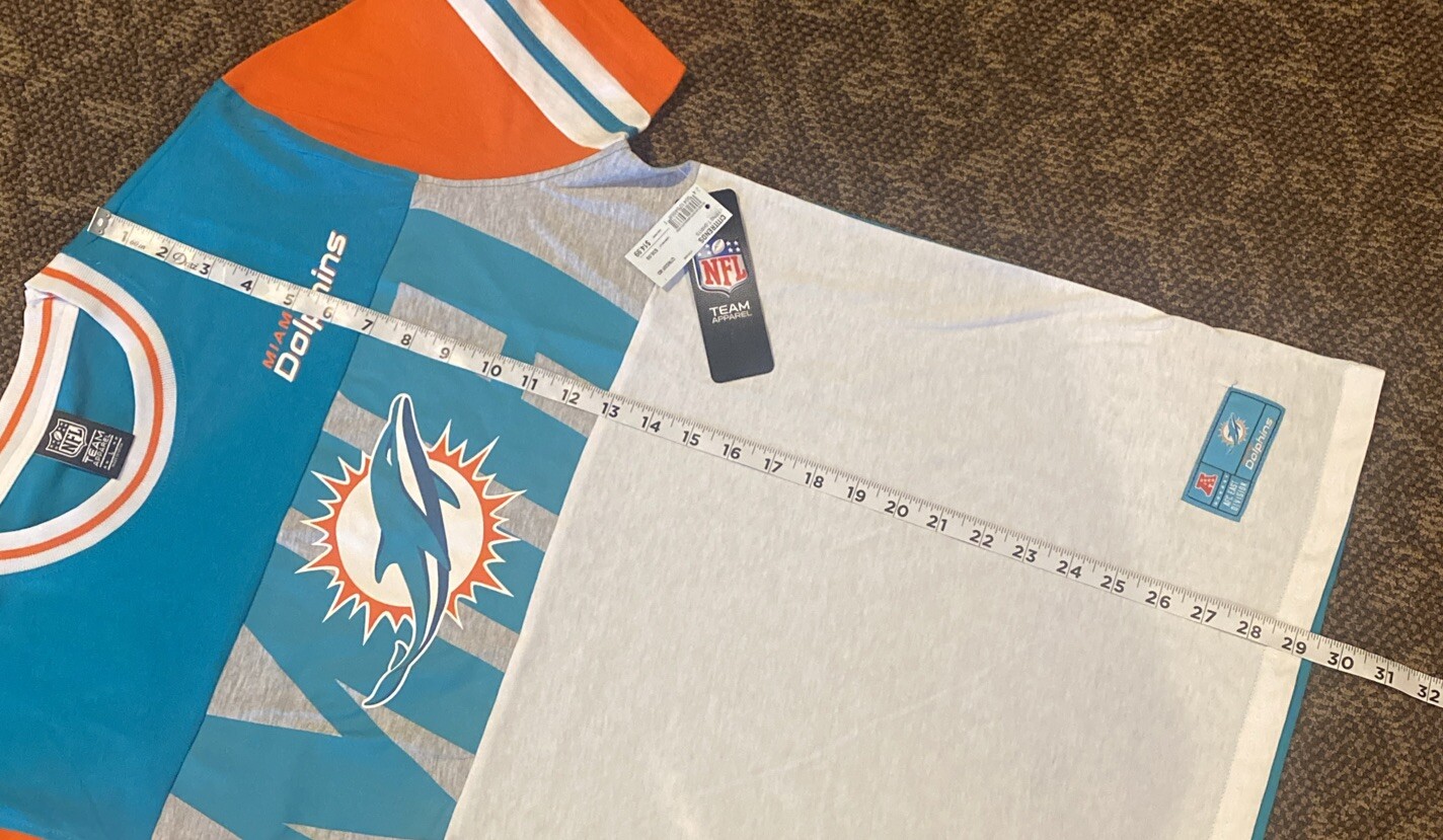 NWT NFL Men’s Miami Dolphins Team Apparel Multicolor Shirt Size Large gallery