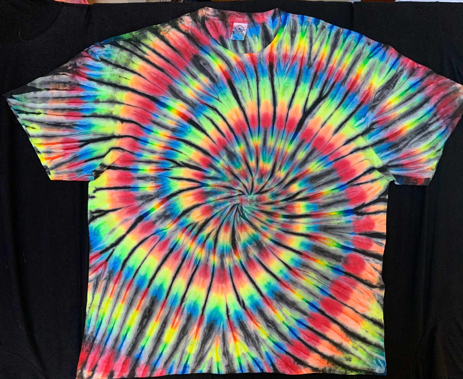 *New* 2XL - Sm Handmade Tie Dye, Black Magic Bus (No pink) Crew or V-Neck gallery