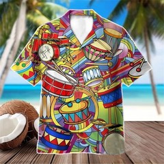 Mens Button Down Gothic Melting Skull Ice Cream Cone Creepy Novelty Goth Shirt