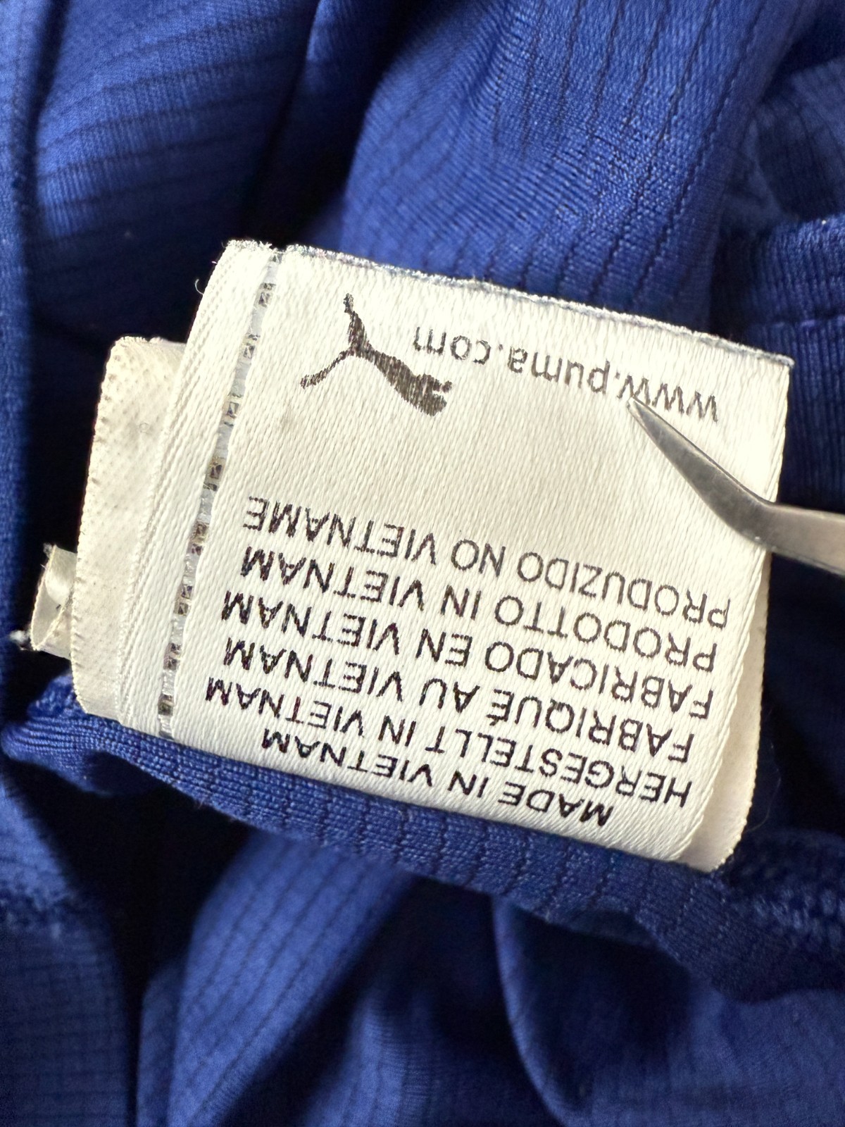 PUMA T-Shirt Small S 34-36 in Blue Polyester Crew Neck Short Sleeve gallery