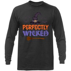 Halloween Costume Spooky Witches Pumpkin Ghost Graphic Long Sleeve