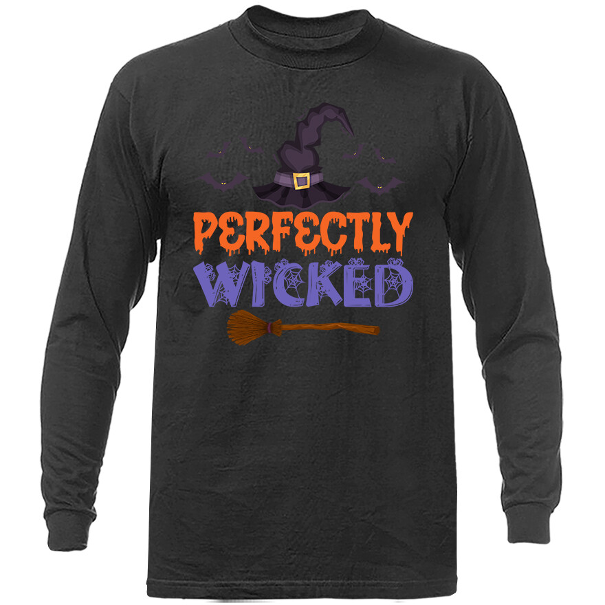 Halloween Costume Spooky Witches Pumpkin Ghost Graphic Long Sleeve