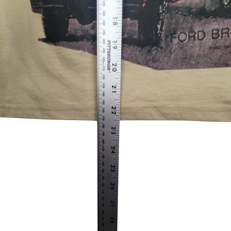 Ford Bronco Men's Beige Shirt Size Small Cotton Blend Graphic Tee gallery