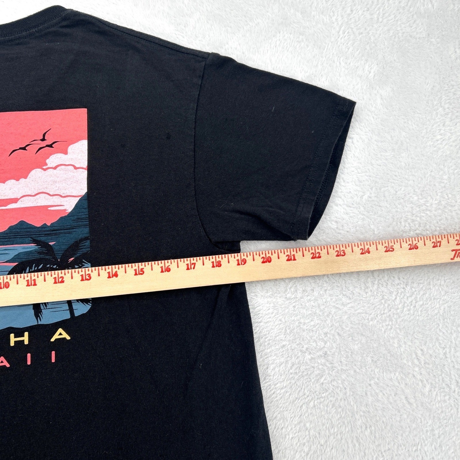 Aloha Hawaii Tropical Graphic Mens T-Shirt Medium Black Short Sleeve Tee Beach gallery