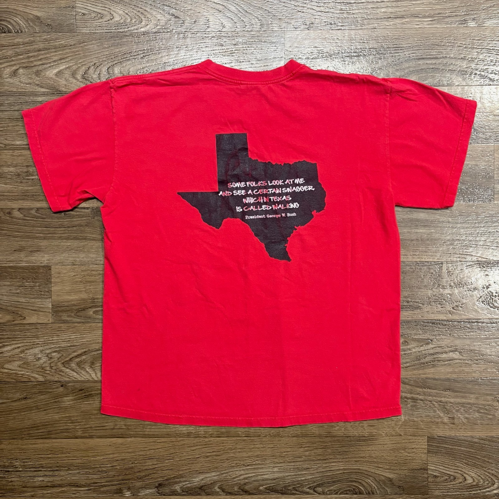 Y2K / Vintage George W Bush Presidential Center Texas Quote USA Graphic Tee XL gallery