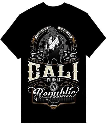 Hustle All Day California Mens Heavyweight T-Shirt Printed On Shaka Wear Tee gallery