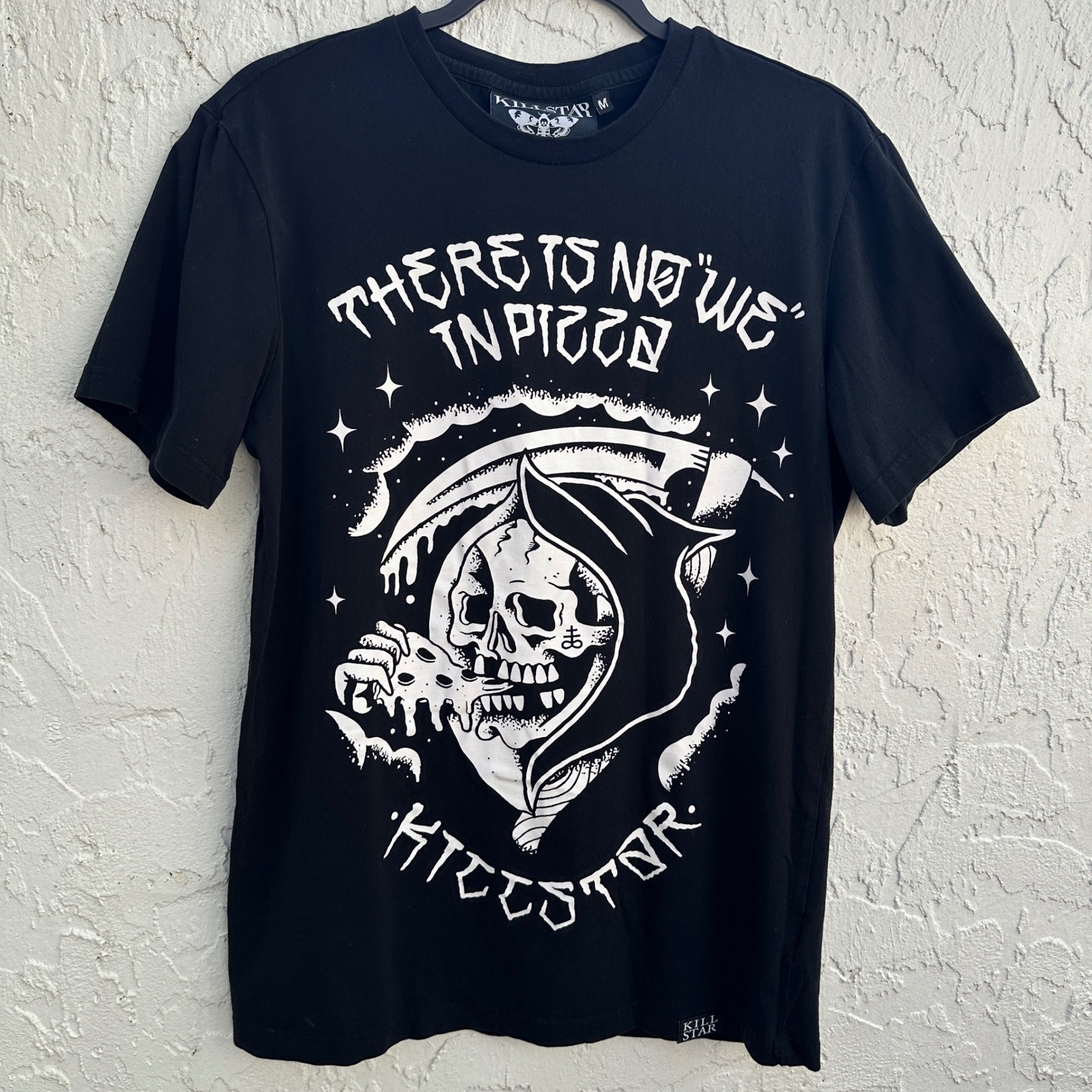 Killstar Mens No We In Pizza Reaper Graphic Tee Black Size Medium gallery