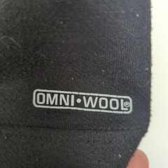 Omni-Wool Base Layer Shirt Men’s XL Black Wool Blend Crew Neck Long Sleeve