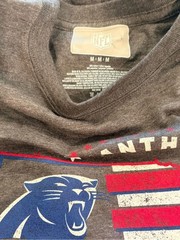 NFL Charcoal Panthers Graphic Tee with Blue and Red Accents
