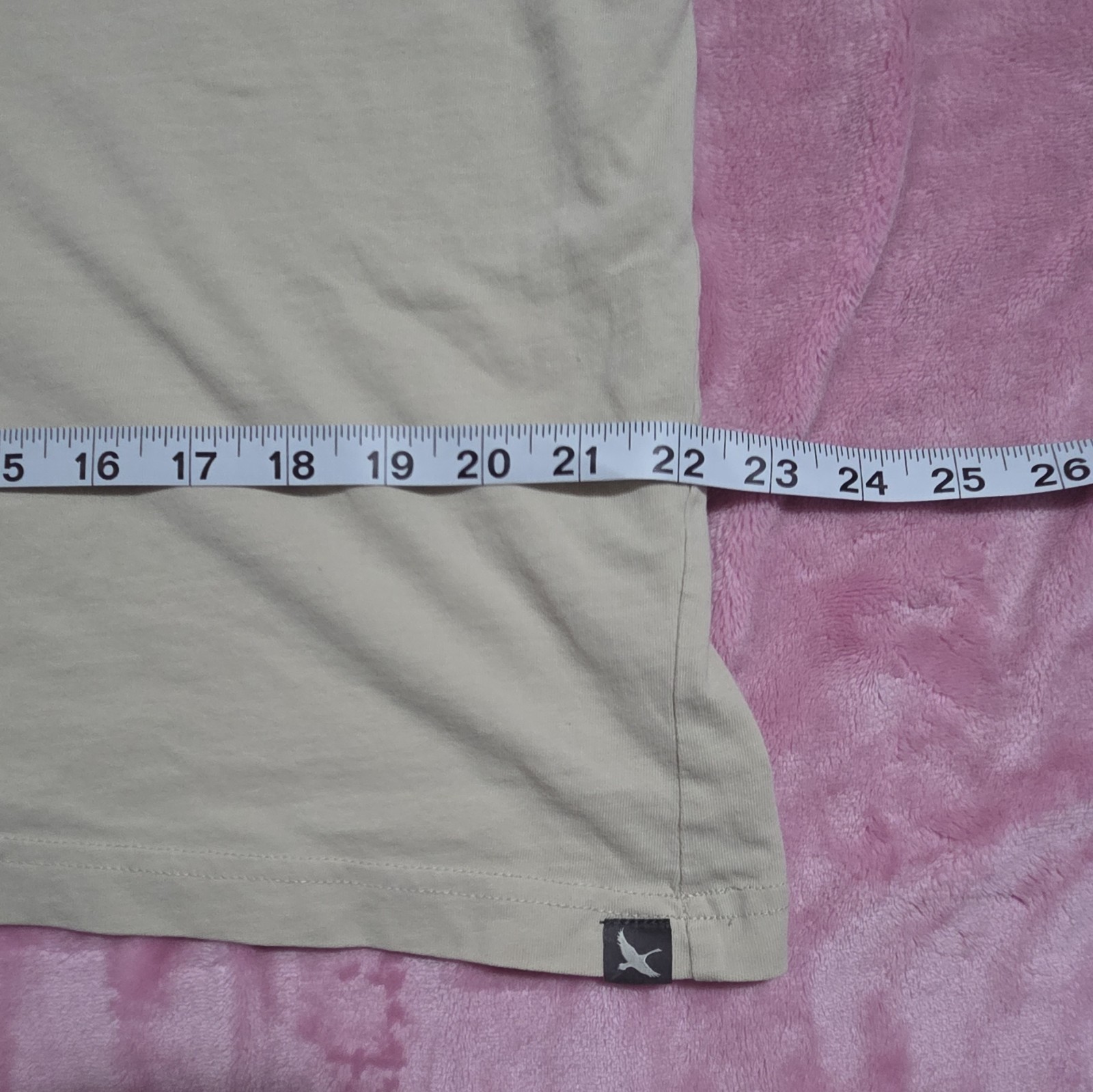 Eddie Bauer Legendwash Men's XL Crew Neck Short Sleeve Beige Logo Tee gallery