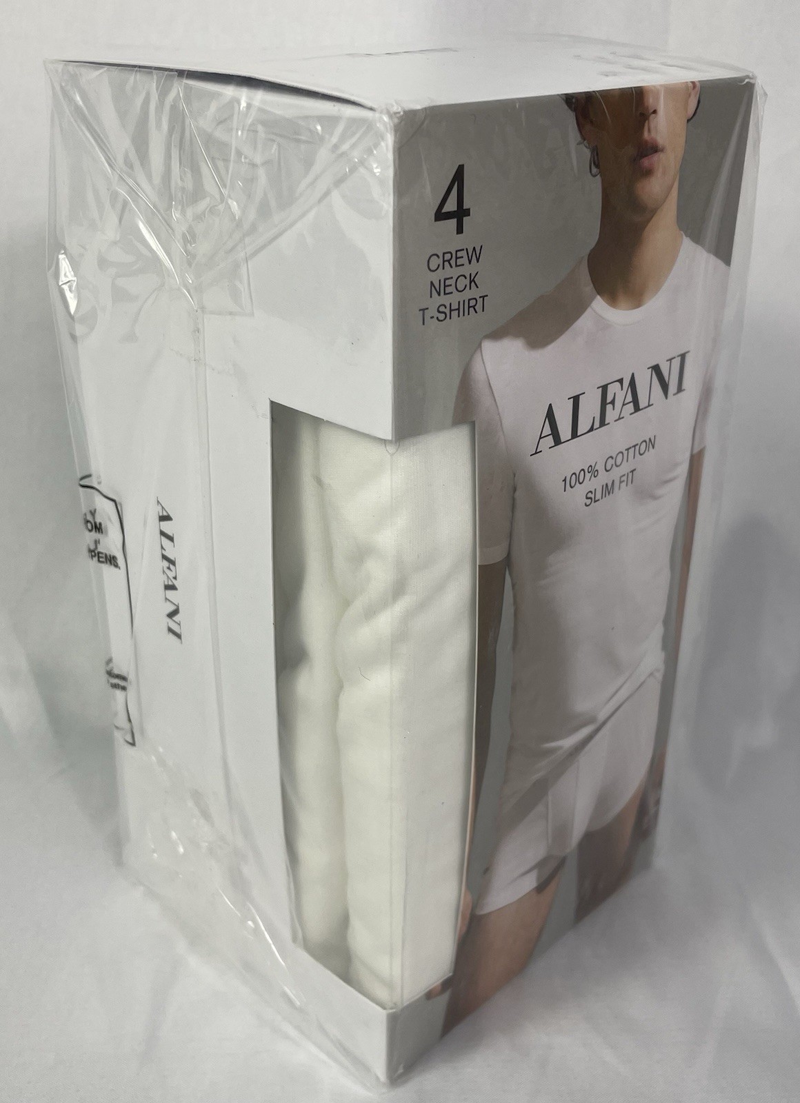 ALFANI Men's XXL 4-Pack Slim-Fit Solid Cotton Undershirts 4 Total Shirts NWT gallery