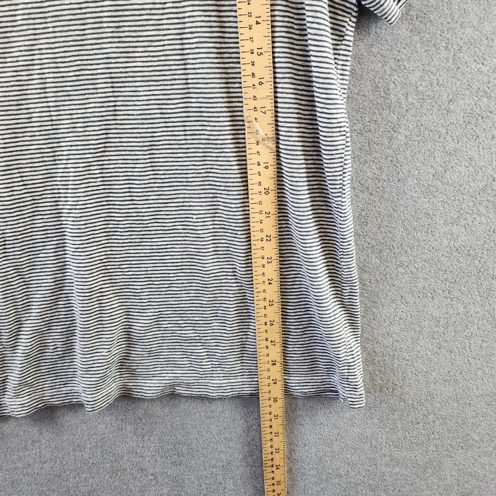 The Men's Store at Bloomingdale's Striped Linen Tee XL Dark Slate Pullover S/S gallery