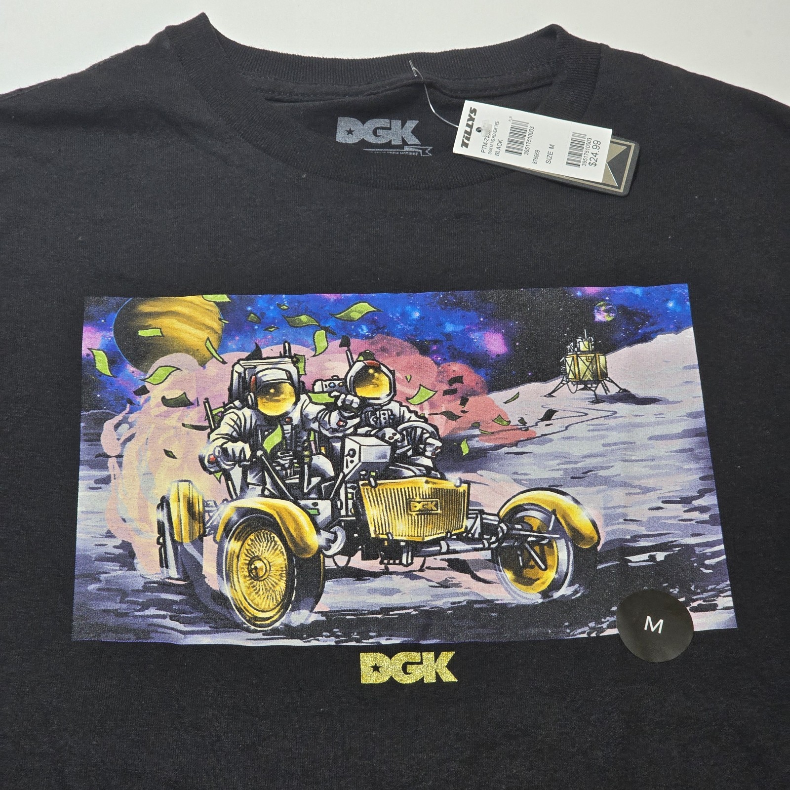 DGK Space Rover Money Planets T-Shirt Men's Medium NWT gallery